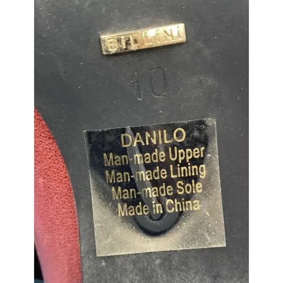 Metallic Red Leather Cowboy Boots Danilo Size 10